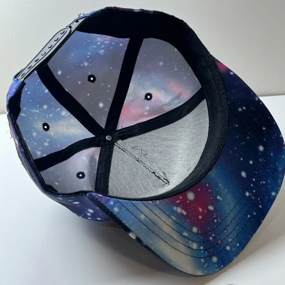Hater SnapBack Co. Galaxy Front Logo Emblem Y2K Planet Graffiti SnapBack Hat